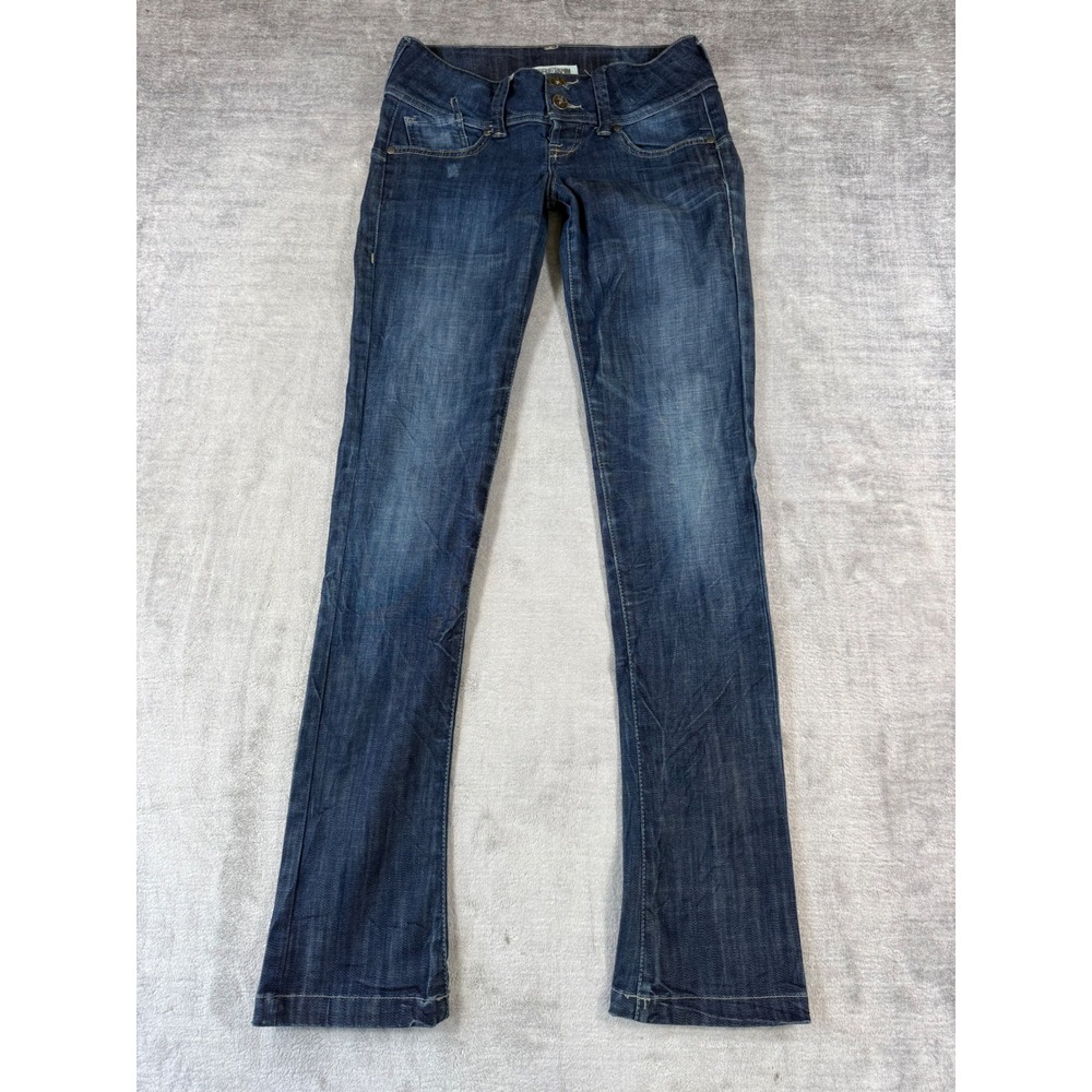 Zara TRF Denim Rules Jeans Women 6 Blue Low Rise Flare Zipper Pocket Y2K Indie